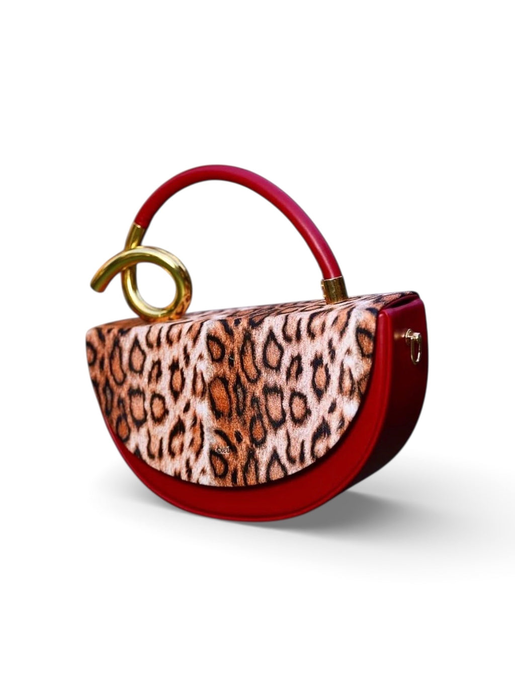 Bleu Leapord Print hand bag