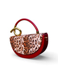 Bleu Leapord Print hand bag
